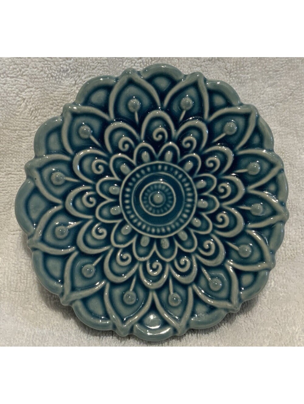 Versatile Trinket Dish/Wall Hanging/Candle Holder Multi-Use Ceramic 5”D Plate